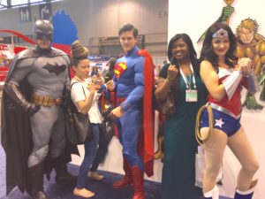 Super Heros at Sweets and Snacks Expo